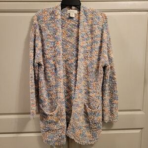 Jessica Simpson Multicolor Knit Open Fron Cardigan